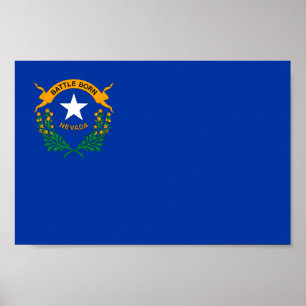 Staatsflagge Nevada Poster