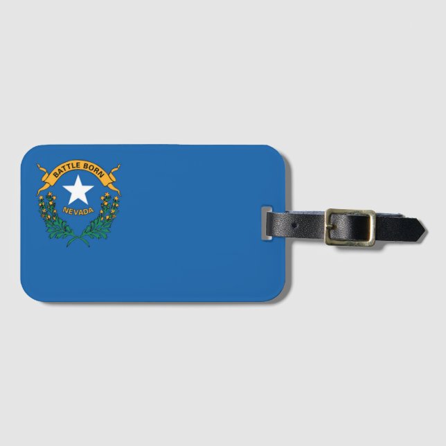 Staatsflagge Nevada, USA Gepäckanhänger (Vorderseite (Horizontal))
