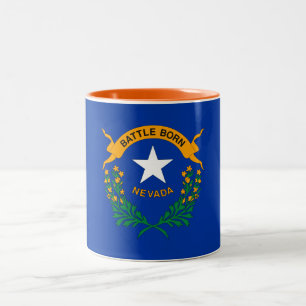Staatsflagge Nevada Zweifarbige Tasse