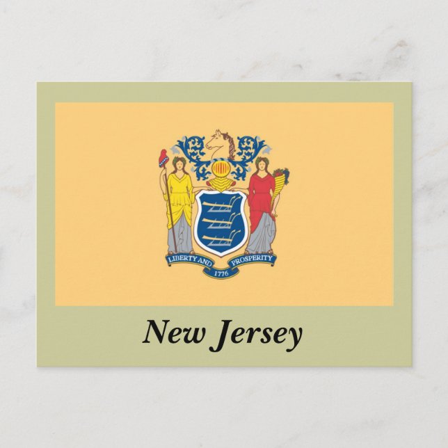 Staatsflagge New Jersey Postkarte (Vorderseite)