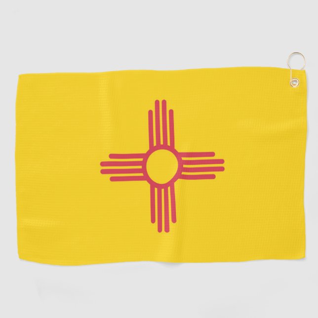 Staatsflagge New Mexico, USA Golfhandtuch (Horizontal)