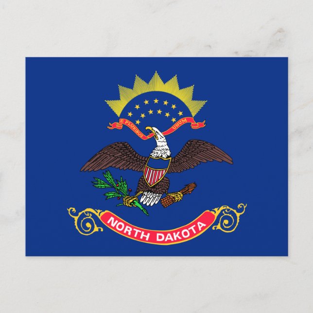 Staatsflagge Nord-Dakota (Nord-Dakotan) Postkarte (Vorderseite)