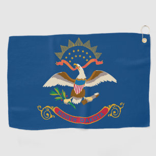 Staatsflagge Nord-Dakota, USA Golfhandtuch