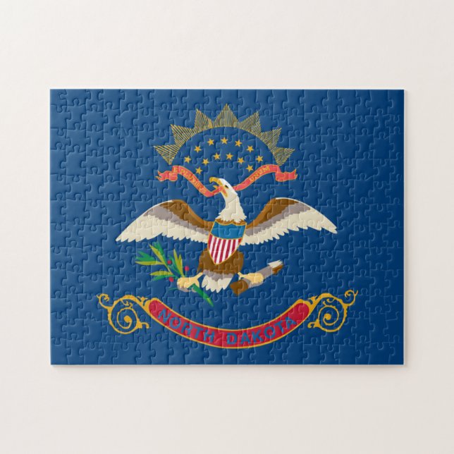 Staatsflagge Nord-Dakota, USA Puzzle (Horizontal)