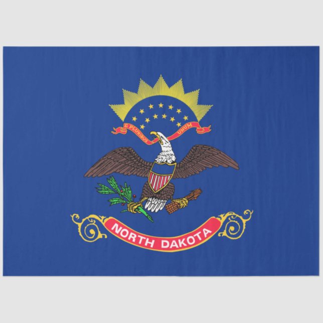 Staatsflagge Nord-Dakotan (Nord-Dakotan) Gewebepfe Seidenpapier (Vorderseite)