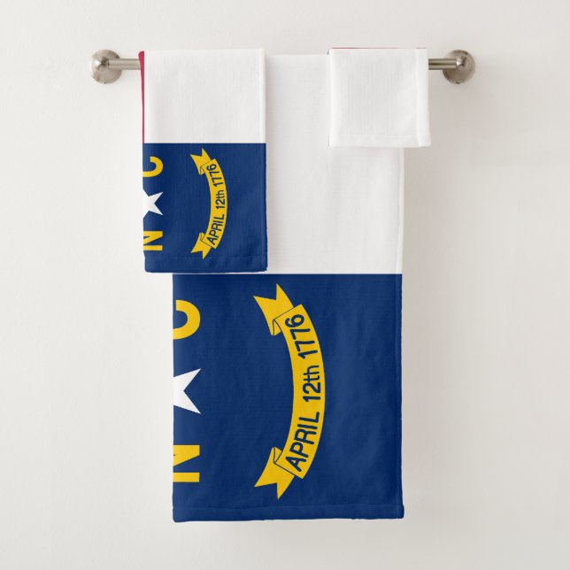 Staatsflagge North Carolina Badhandtuch Set (Insitu)