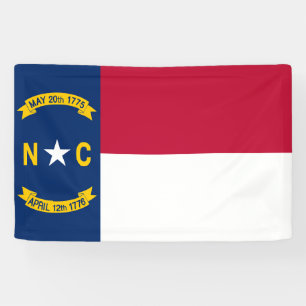 Staatsflagge North Carolina Banner