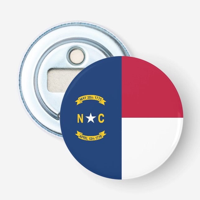 Staatsflagge North Carolina Flaschenöffner (Vorderseite)