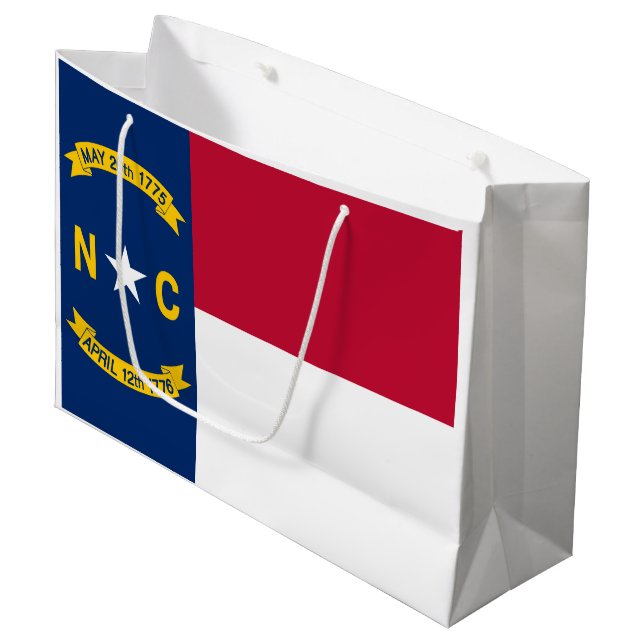 Staatsflagge North Carolina Große Geschenktüte (Vorderseite Schrägansicht)
