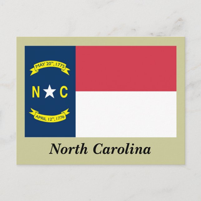 Staatsflagge North Carolina Postkarte (Vorderseite)