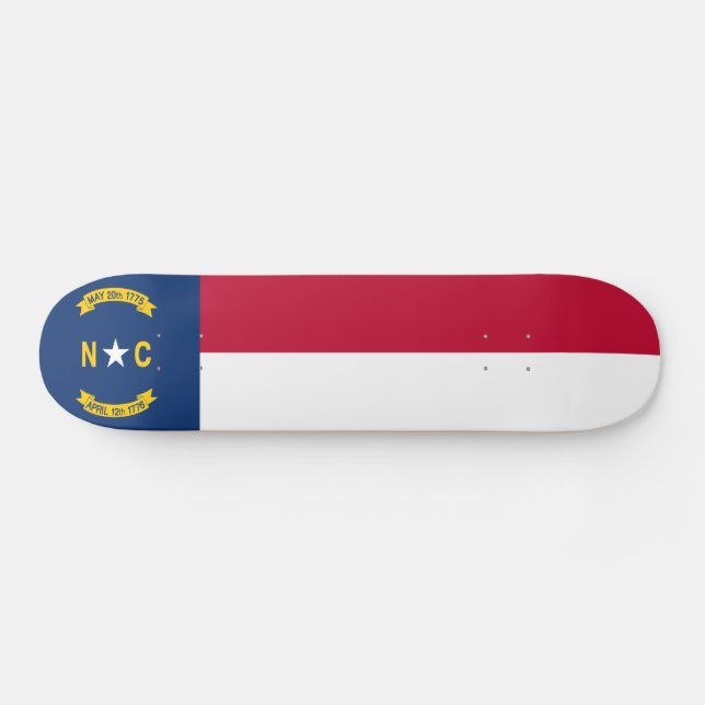 Staatsflagge North Carolina Skateboard (Horizontal)