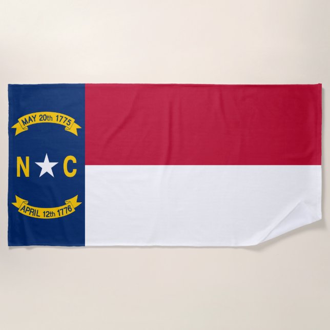 Staatsflagge North Carolina Strandtuch (Vorderseite)