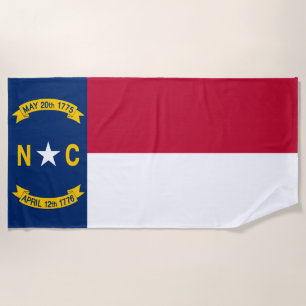 Staatsflagge North Carolina Strandtuch