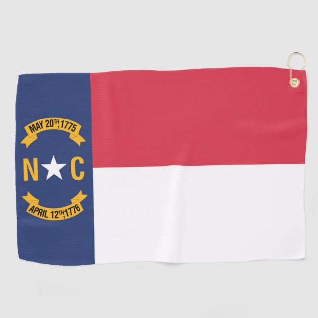 Staatsflagge North Carolina, USA Golfhandtuch (Horizontal)