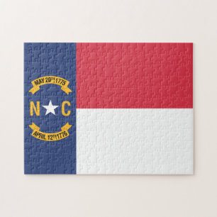Staatsflagge North Carolina, USA Puzzle