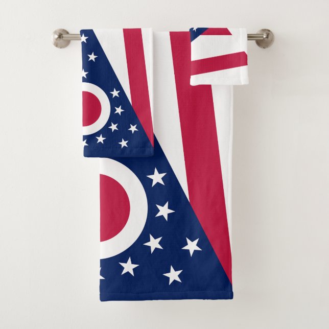 Staatsflagge Ohio Badhandtuch Set (Insitu)