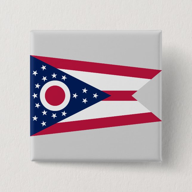 Staatsflagge Ohio Button (Vorderseite)