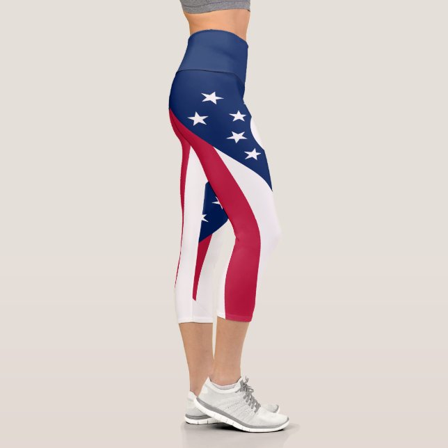 Staatsflagge Ohio Capri Leggings (Rechts)