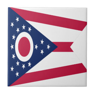 Staatsflagge Ohio Fliese