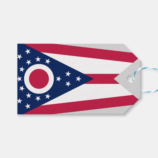 Staatsflagge Ohio Geschenkanhänger (Vorderseite (Horizontal))