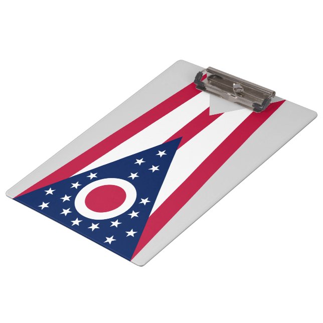 Staatsflagge Ohio Klemmbrett (Schrägansicht)