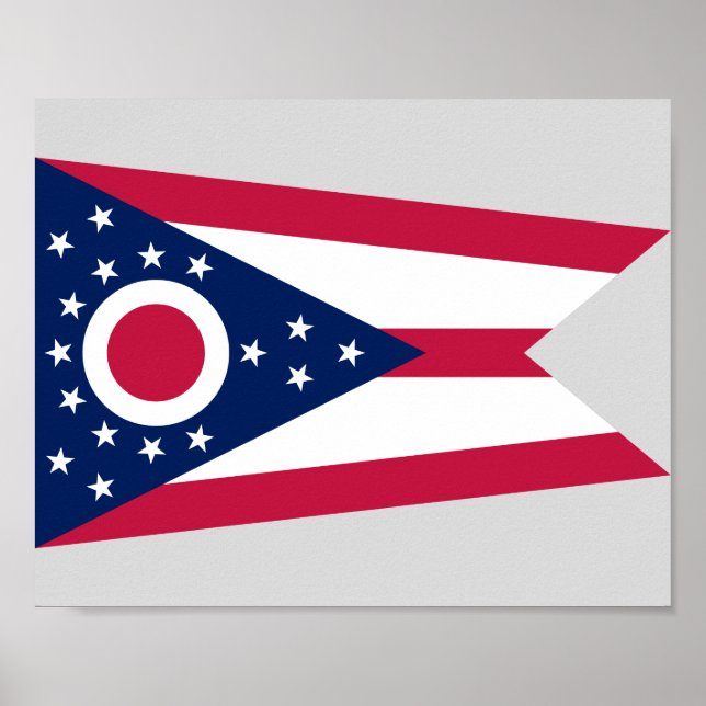 Staatsflagge Ohio Poster (Vorne)