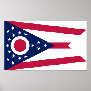 Staatsflagge Ohio Poster