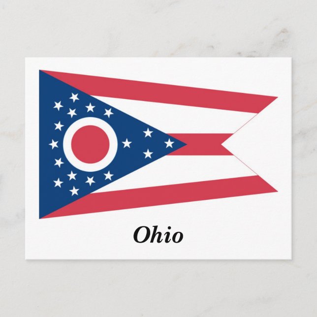 Staatsflagge Ohio Postkarte (Vorderseite)
