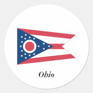 Staatsflagge Ohio Runder Aufkleber