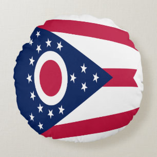 Staatsflagge Ohio Rundes Kissen