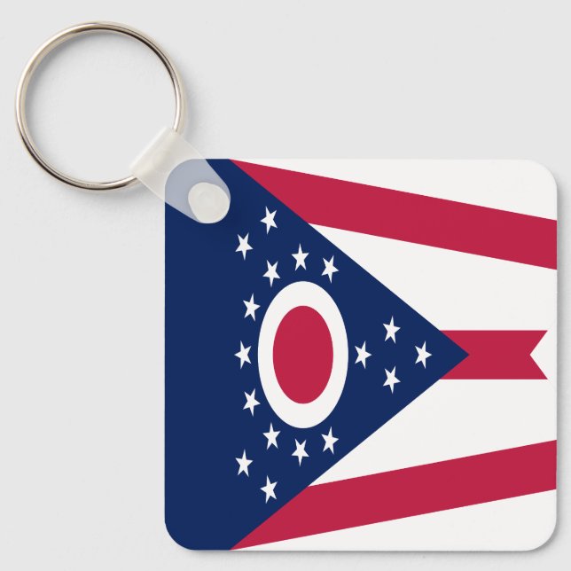 Staatsflagge Ohio Schlüsselanhänger (Vorderseite)
