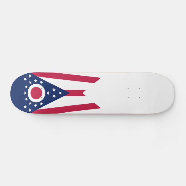 Staatsflagge Ohio Skateboard (Horizontal)