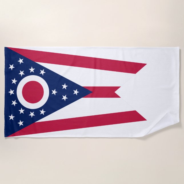 Staatsflagge Ohio Strandtuch (Vorderseite)