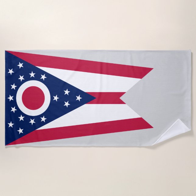 Staatsflagge Ohio Strandtuch (Vorderseite)