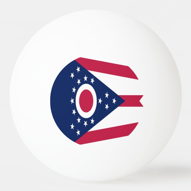 Staatsflagge Ohio Tischtennisball (Vorderseite)