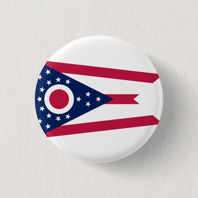 Staatsflagge Ohio USA Button (Vorderseite)