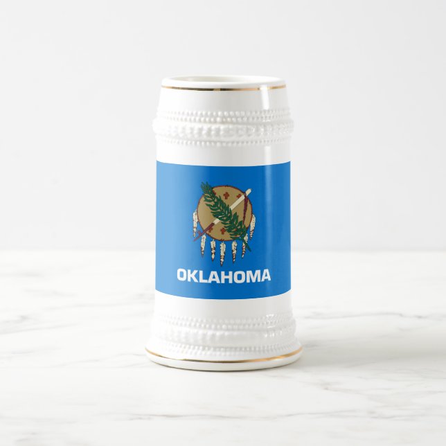 Staatsflagge Oklahoma Bierglas (Mittel)
