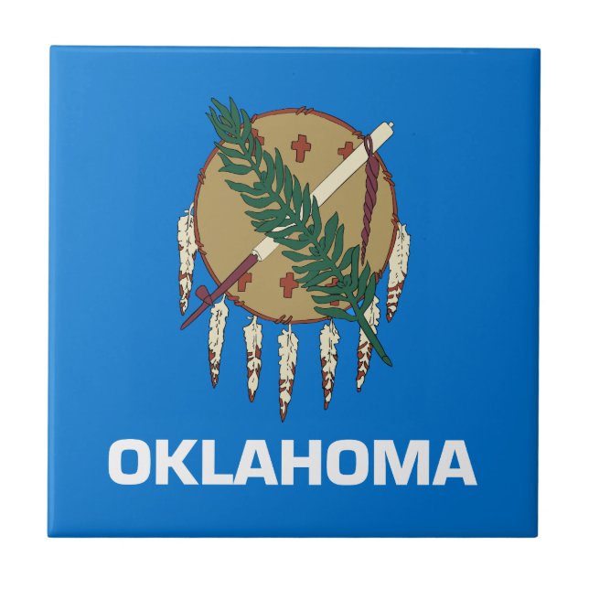 Staatsflagge Oklahoma Fliese (Vorderseite)