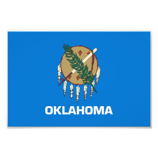 Staatsflagge Oklahoma Fotodruck (Vorne)