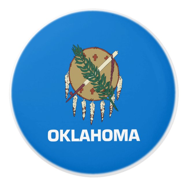 Staatsflagge Oklahoma Keramikknauf (Vorderseite)