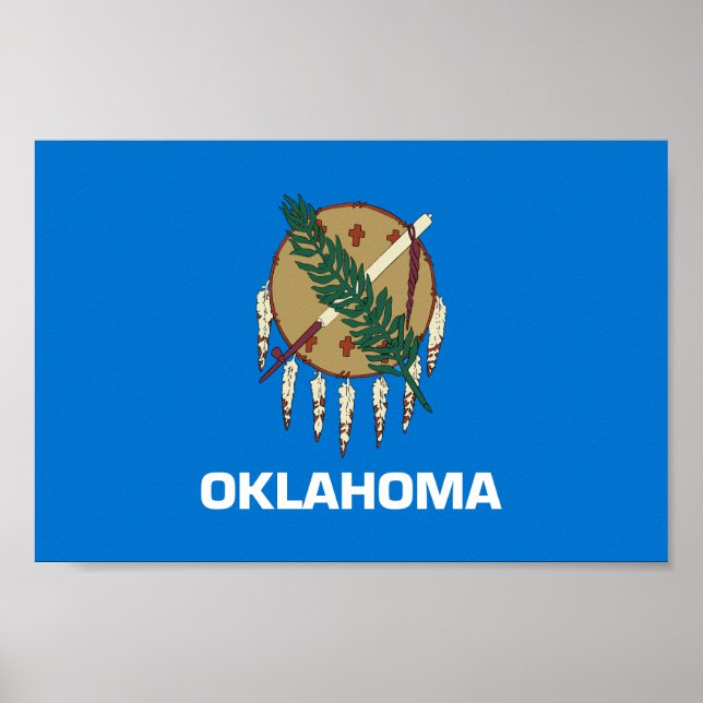 Staatsflagge Oklahoma Poster (Vorne)