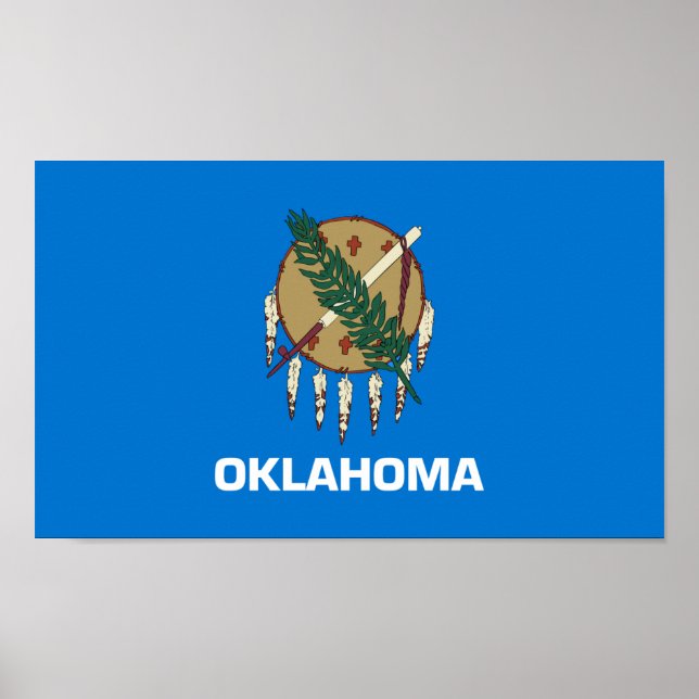 Staatsflagge Oklahoma Poster (Vorne)