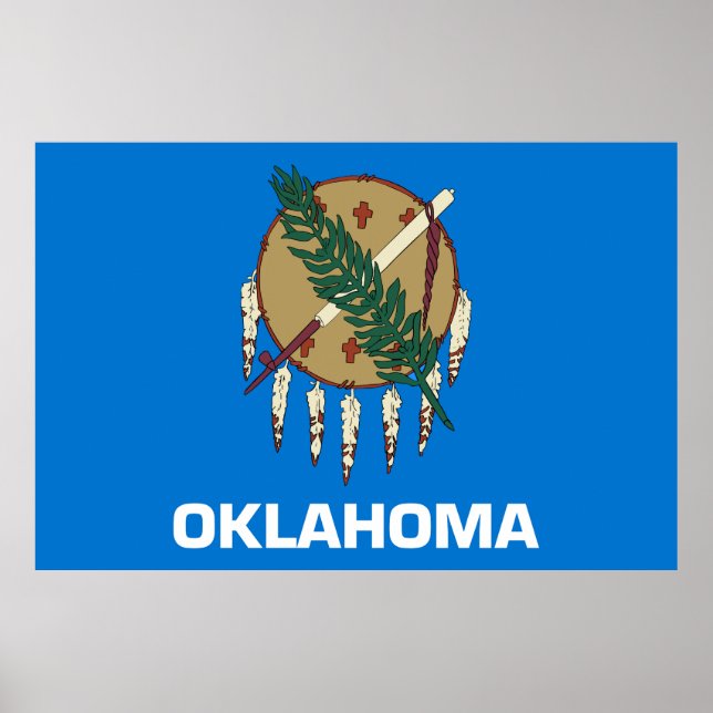 Staatsflagge Oklahoma Poster (Vorne)