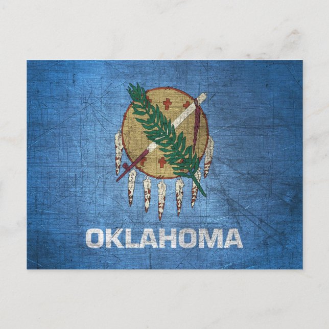 Staatsflagge Oklahoma Postkarte (Vorderseite)