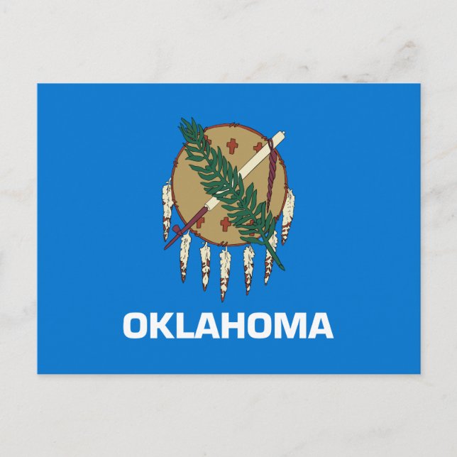 Staatsflagge Oklahoma Postkarte (Vorderseite)