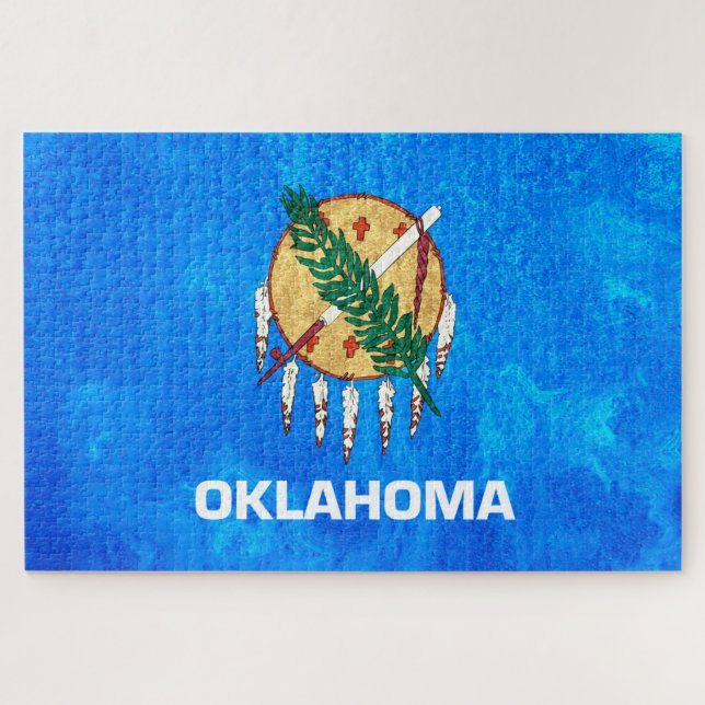 Staatsflagge Oklahoma Puzzle (Horizontal)