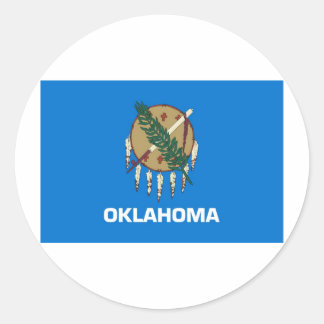 Staatsflagge Oklahoma Runder Aufkleber