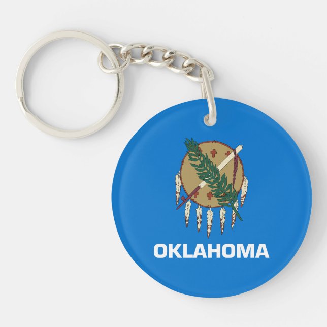 Staatsflagge Oklahoma Schlüsselanhänger (Vorderseite)