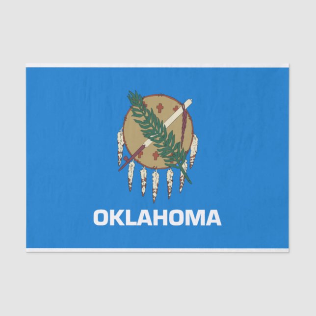 Staatsflagge Oklahoma Seidenpapier (Vorderseite)