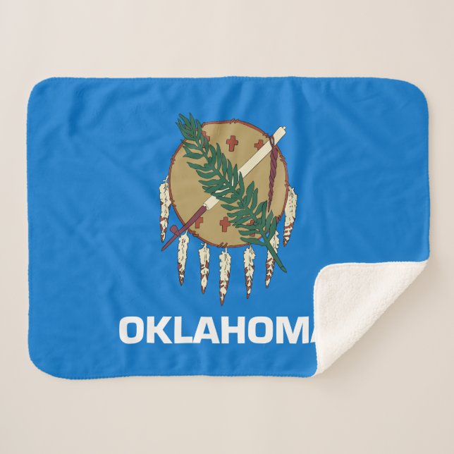 Staatsflagge Oklahoma Sherpadecke (Vorderseite (Horizontal))